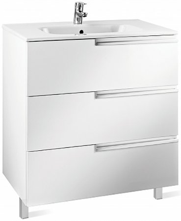 Тумба под раковину Roca Victoria Nord Ice Edition 80 ZRU9302835 Белый глянец 