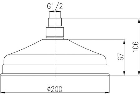 Верхний душ Rav Slezak KS0020CMAT Черный матовый 