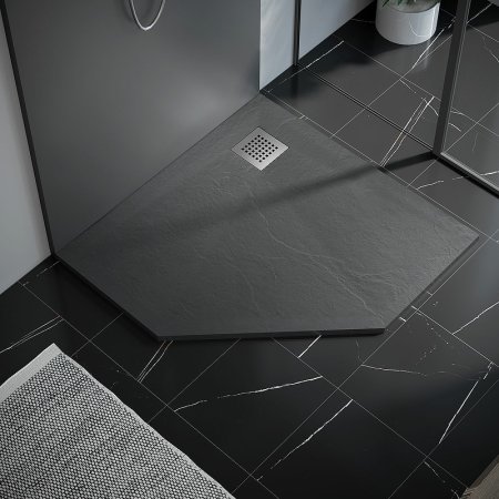 Душевой поддон из искусственного камня Vincea 100х100 VST-4SP1010G Серый 