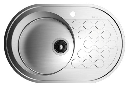 Мойка кухонная Omoikiri Kasumigaura 77-1-L нержавеющая сталь 