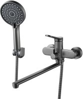 Смеситель для ванны Shevanik S4322T, оружейная сталь