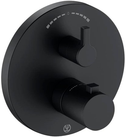 Душевая система Kludi Nova Fonte 208313915 с термостатом Черная матовая 