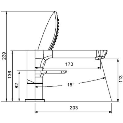 Смеситель на борт ванны Gappo G48 G1148 Белый Хром 
