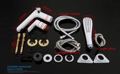 Смеситель на борт ванны Gappo G48 G1148 Белый Хром 