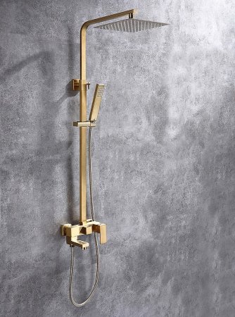 Душевая система Abber Daheim AF8216G Золото матовое 
