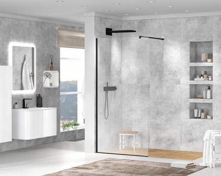 Душевая перегородка Cezares Liberta-L-1-115-C-NERO 