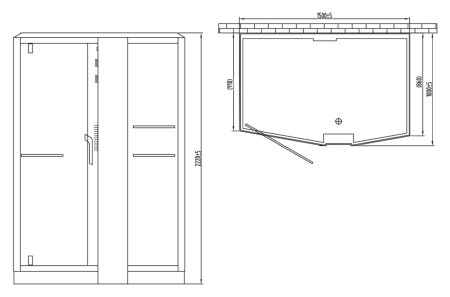 Душевая кабина Orans SR-89102RS белая, с баней 
