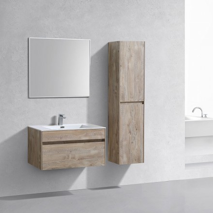 Мебель для ванной Vincea Chiara 800 подвесная, 1 ящик, N.Wood (белая раковина) 