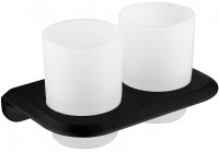 Стакан для зубных щеток Abber Nord AA1557B двойной Черный матовый