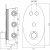 Термостат Gllon GL-CMB-LO-3-T С ВНУТРЕННЕЙ ЧАСТЬЮ, для ванны с душем 