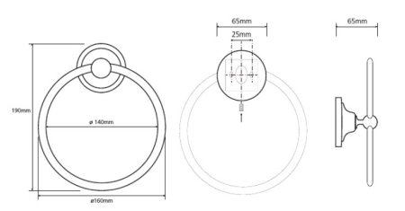 Полотенцедержатель Bemeta Retro 144304062 хром 