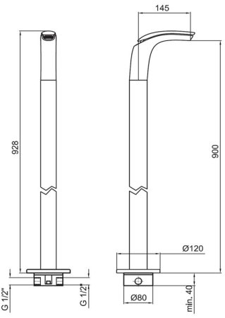 Смеситель для раковины Webert Aria AI832301560, черный 