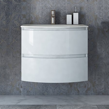Тумба с раковиной Cezares Vague 70 bianco lucido 