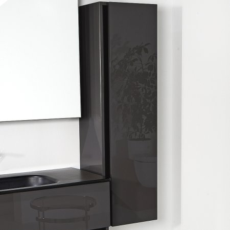 Шкаф пенал Boheme Armadi Art Vallessi 35 836-A glossy подвесной Антрацит глянец 