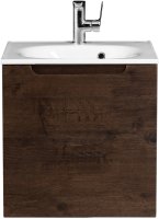 Тумба с раковиной дверцей и полкой, левосторонняя BelBagno ETNA-500-1A-SO-RW-P-L Rovere Moro