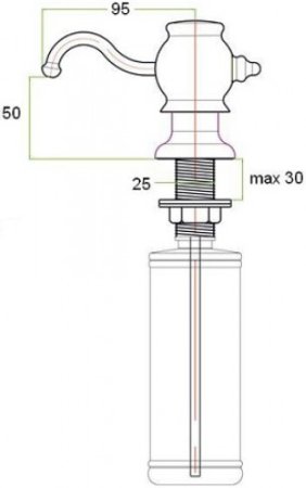 Дозатор Zorg ZR-24 бронза 