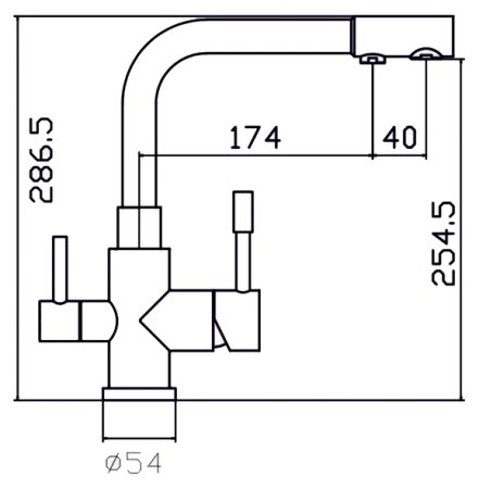 Смеситель для кухонной мойки Zorg Inox Aer 