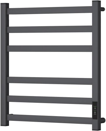 Полотенцесушитель электрический Point Меркурий PN83856GR П6 500x600, диммер справа, графит премиум 