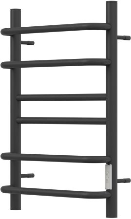 Полотенцесушитель электрический Point Сатурн PN90846B П6 400x600 диммер справа, черный 