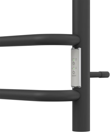 Полотенцесушитель электрический Point Сатурн PN90846B П6 400x600 диммер справа, черный 