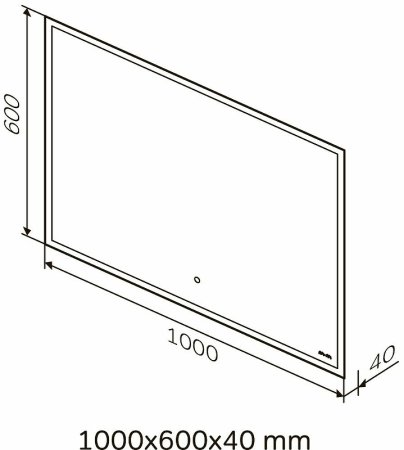 Зеркало AM.PM Spirit v2.0 100 M71AMOX1001SA с подогревом с подсветкой и сенсорным выключателем 