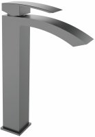 Смеситель для раковины высокий Rose R15T R1511T, оружейная сталь