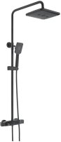 Душевая система с термостатом Rose R3736H, черный Душевая система с термостатом Rose R3736H, черный