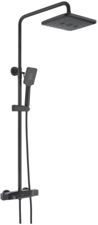 Душевая система с термостатом Rose R3736H, черный 