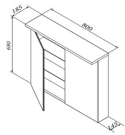 Зеркальный шкаф AM.PM Spirit 80 M70MCX0801WG с подсветкой Белый 