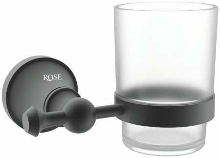 Стакан для ванной комнаты Rose RG1912H, черный 