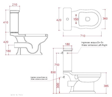 Унитаз-компакт ArtCeram Hermitage WC 
