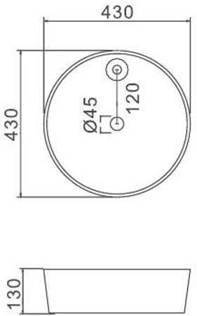 Раковина-чаша Gappo 43 GT104 Белая 