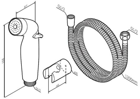 Гигиенический душ AM.PM F0202032 Хром 