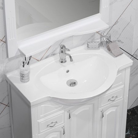 Тумба под раковину Opadiris Риспекто 85 00-00006704 Белая матовая 