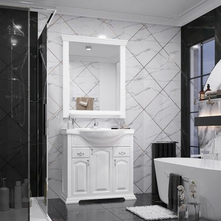 Тумба под раковину Opadiris Риспекто 85 00-00006704 Белая матовая 