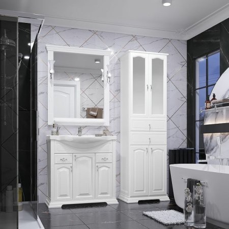 Тумба под раковину Opadiris Риспекто 85 00-00006704 Белая матовая 