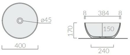 Раковина-чаша Galassia Dream 40 7307 Белая 