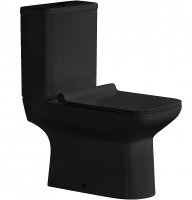 Унитаз компакт CeramaLux 9125-18 Черный глянцевый с бачком и сиденьем Микролифт Унитаз компакт CeramaLux 9125-18 Черный глянцевый с бачком и сиденьем Микролифт