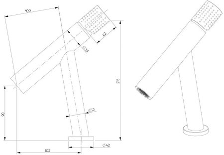 Смеситель для раковины Bronze de Luxe Liberty 102B Черный матовый 