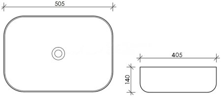 Раковина-чаша Esbano Martel 50 ESRNMARTMB Черная матовая 