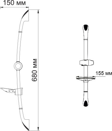 Душевая штанга WasserKRAFT A006 