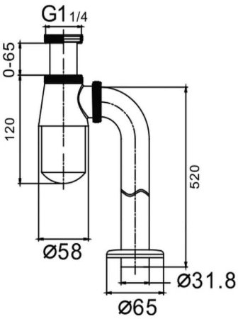 Сифон для раковины Frap F81 Хром 