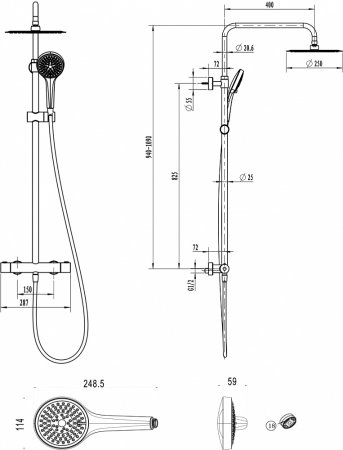 Душевая стойка Villeroy & Boch Embrace Plus TVS1082500161 
