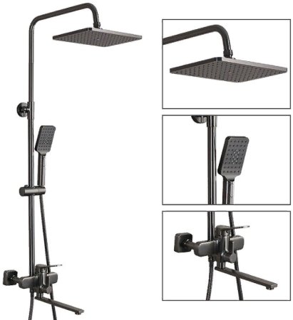 Душевая система Frap H62-9 F2462-9 Оружейная сталь 