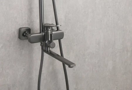 Душевая система Frap H62-9 F2462-9 Оружейная сталь 