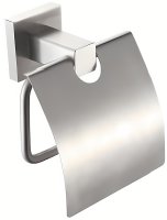 Держатель туалетной бумаги Frap F303 F30303 с крышкой Сатин