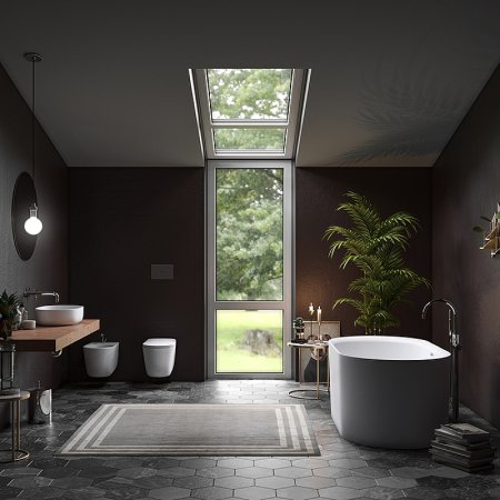 Раковина-чаша Kerasan Nolita 60 534359 Grigio matt 