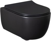 Унитаз Allen Brau Priority 4.31001.31 подвесной Черный матовый без сиденья Унитаз Allen Brau Priority 4.31001.31 подвесной Черный матовый без сиденья