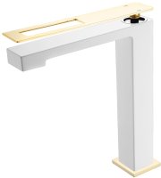 Смеситель для раковины Boheme Q 142-WG Белый Золото