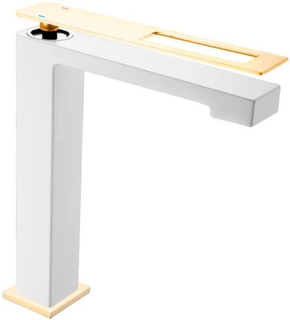 Смеситель для раковины Boheme Q 142-WG Белый Золото 